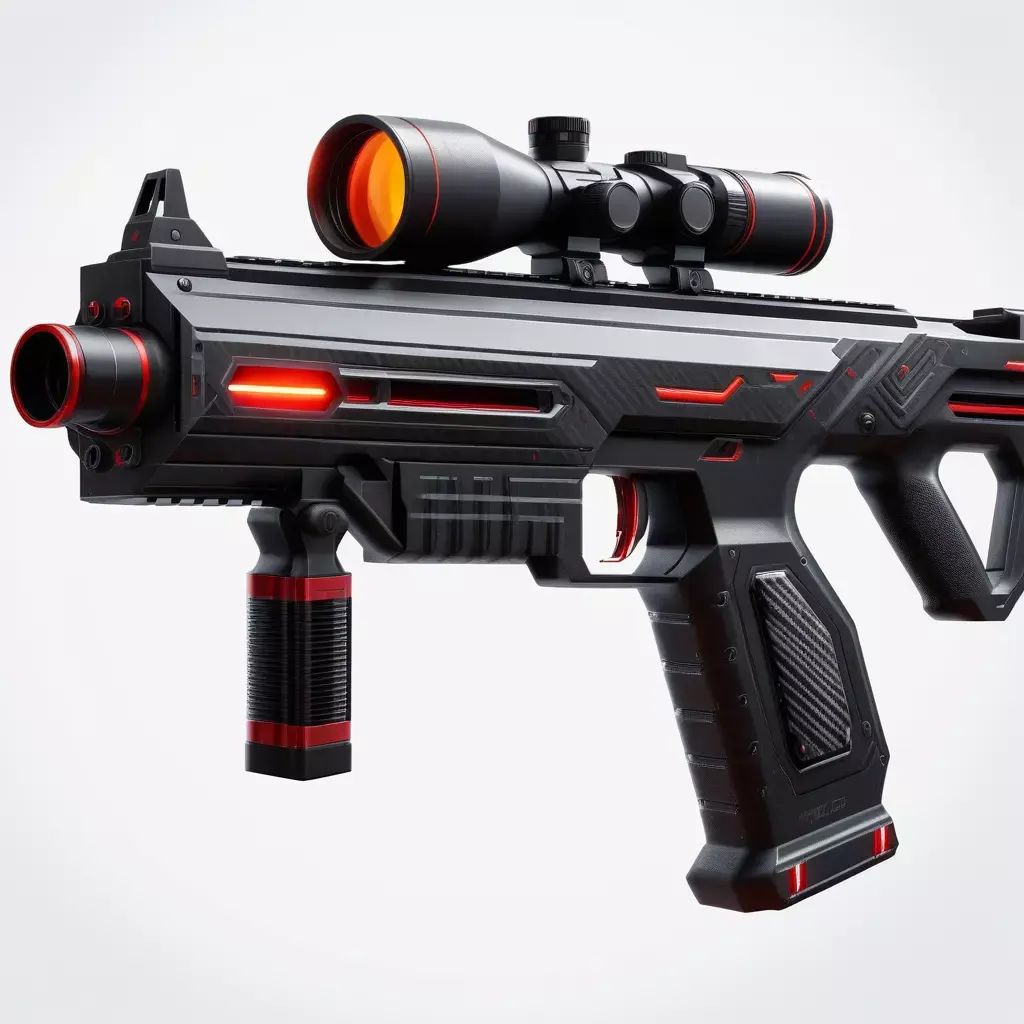 SciFi Blaster Rifle Glowing Sights 3D model
