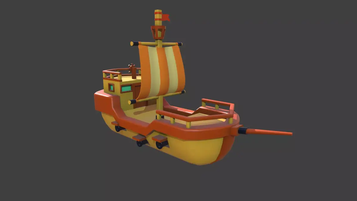 Stylized Shipe Low-poly 3D model