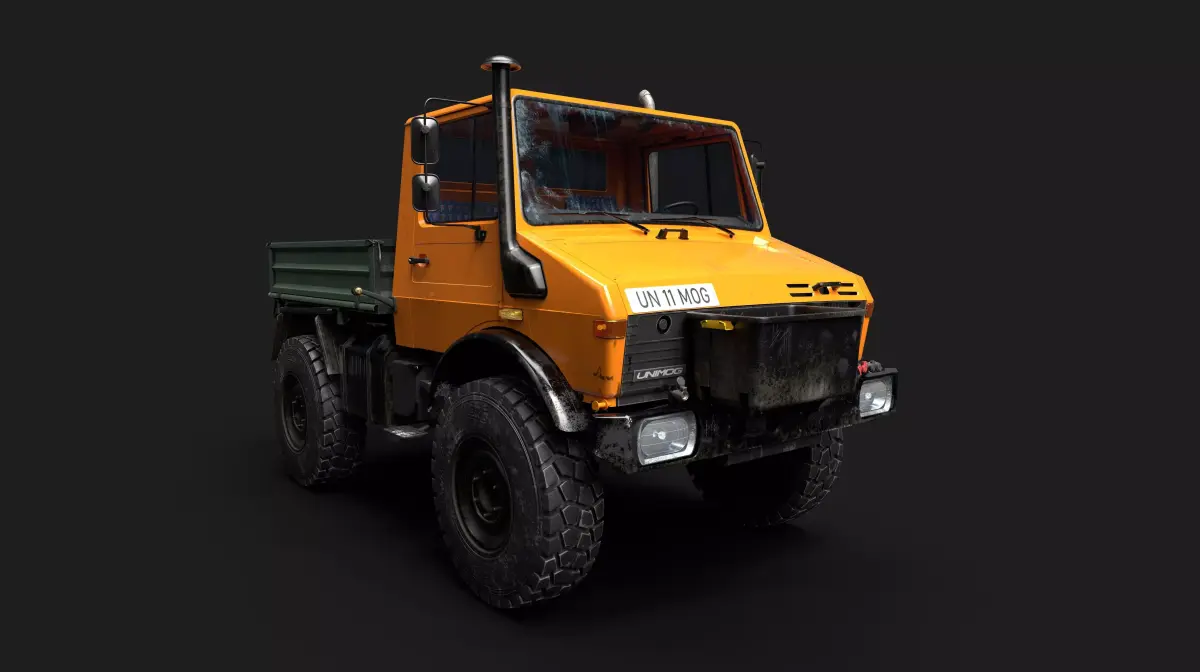 Unimog U1650 Low-poly 3D model