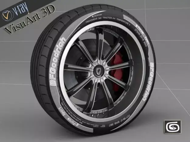 Wheel concept 1 3D model