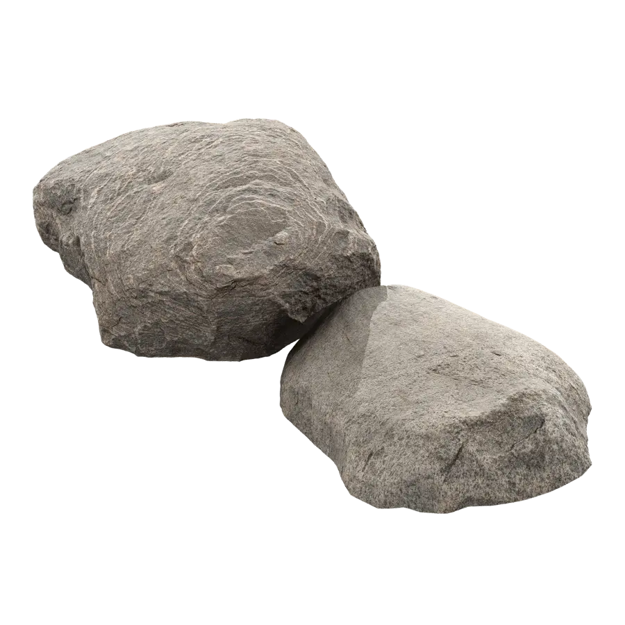  Two Cool Toned Smooth Round Large Rock Boulder Models  purchase