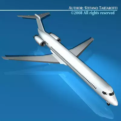 MD82 jet airplane 3D model