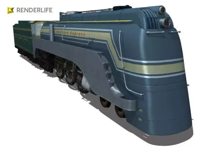 E-4 Hudson Locomotive 3D model