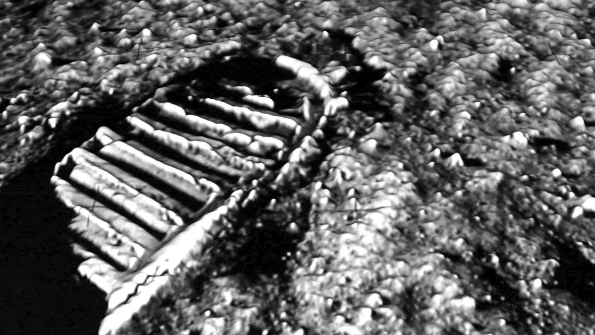 Astronauts First Footprint On The Moon 3D model