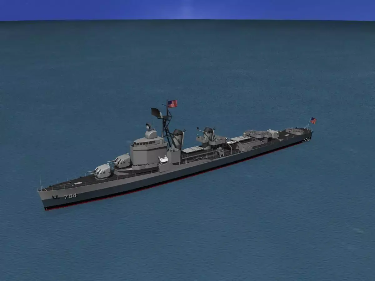Gearing Class Destroyer DDR-784 USS McKean 3D model