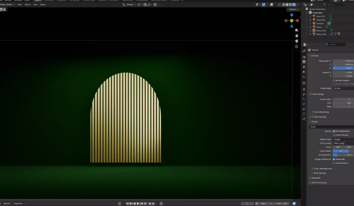 Abstract Arch Light Structure 3D model