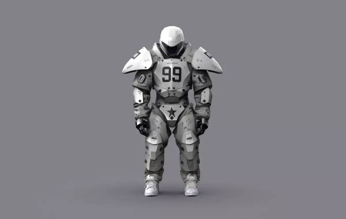 Night City Character Football Player 3D model
