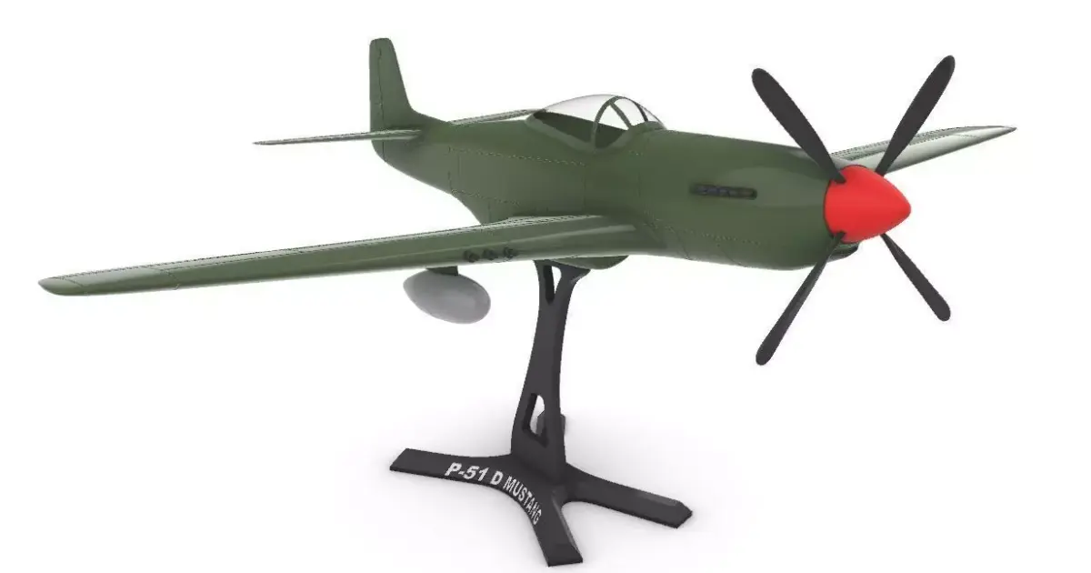 P51 D Mustang 1-32 3D print model