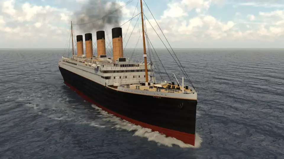 RMS TITANIC SHIP BLENDER AND MAYA 3D MODEL 3D model