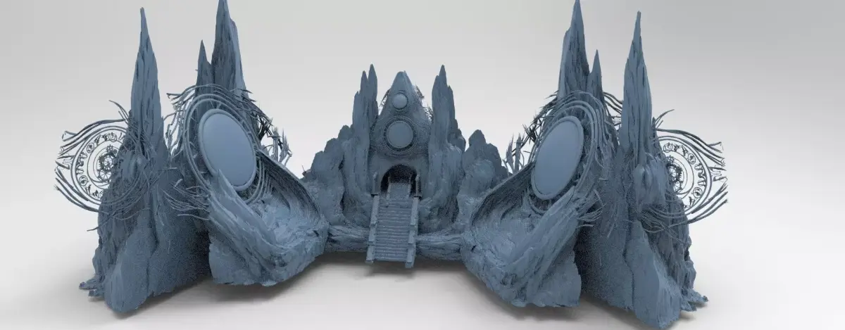 Great Mirror Pyramid mountains 3D model