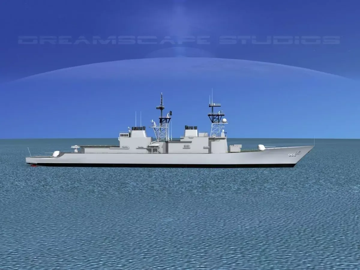 Spruance Class DD966 USS Hewitt 3D model