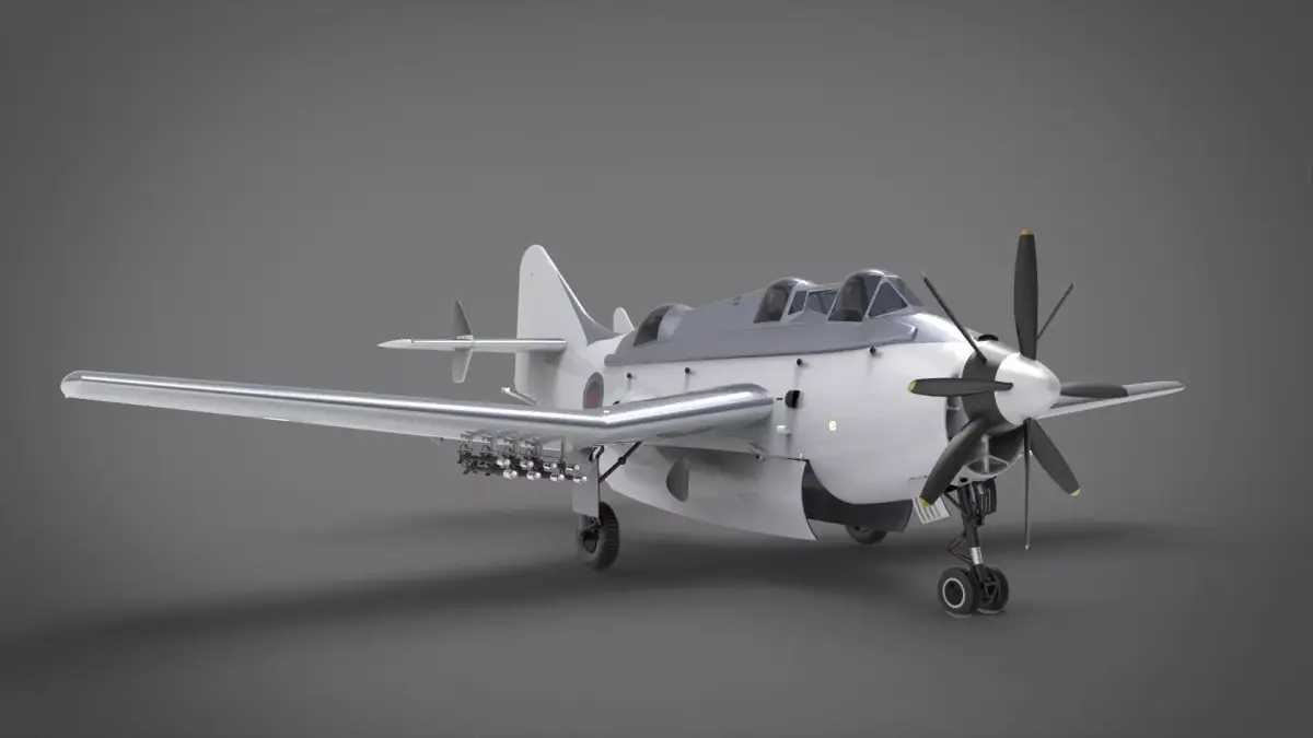 Royal Navy Fairey Gannet AS 3D model