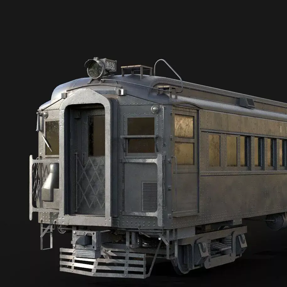 Illinois Central Electric Multiple Unit Low-poly 3D model