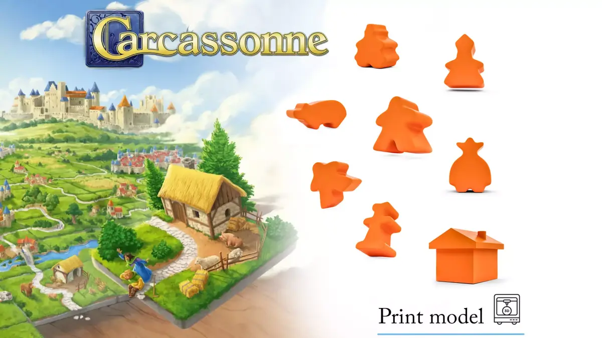 Board Game Meeples Set  3D Characters  Low Poly  3D Model Pack