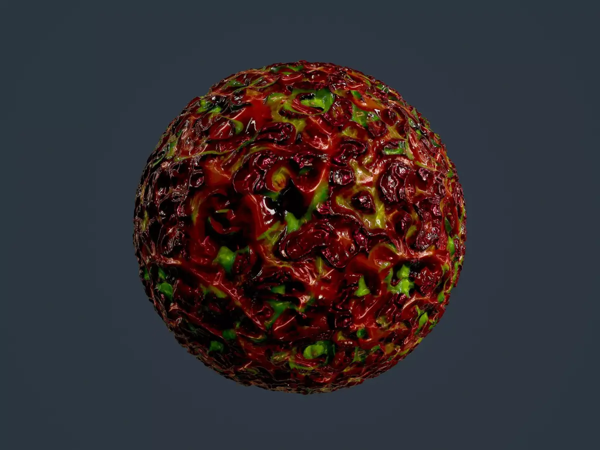 Sci-fi Alien Creature Environment Seamless PBR Texture 16 Texture