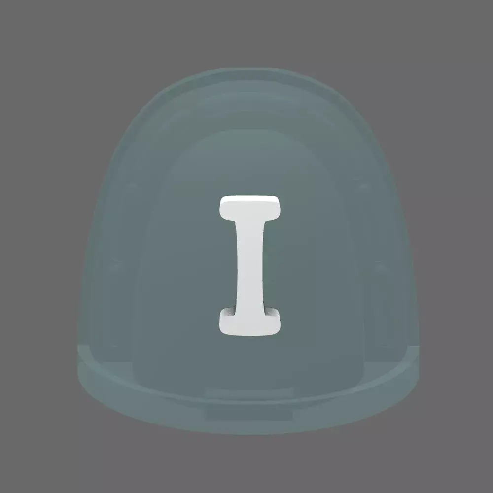 Space Knights V10K Standard Roman Numeral 01 Shoulder Symbols 3D print model