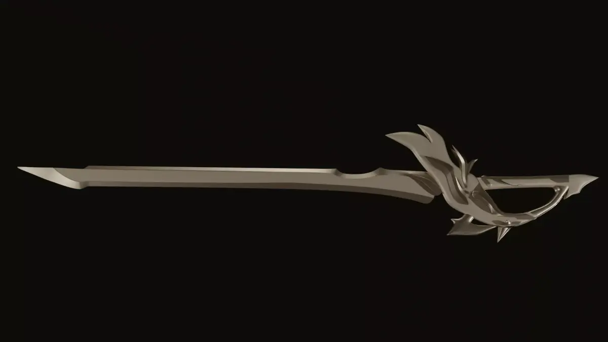 Aquila Favonia - Genshin Impact Game Sword 3D model