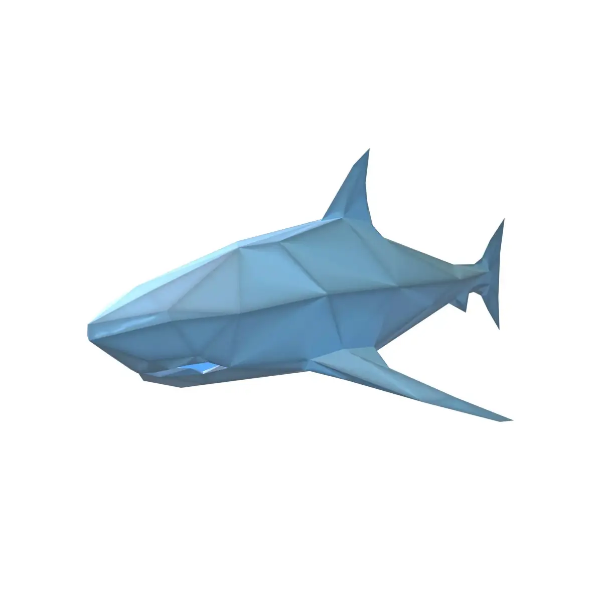 Low Poly Shark v1 010 Low-poly 3D model