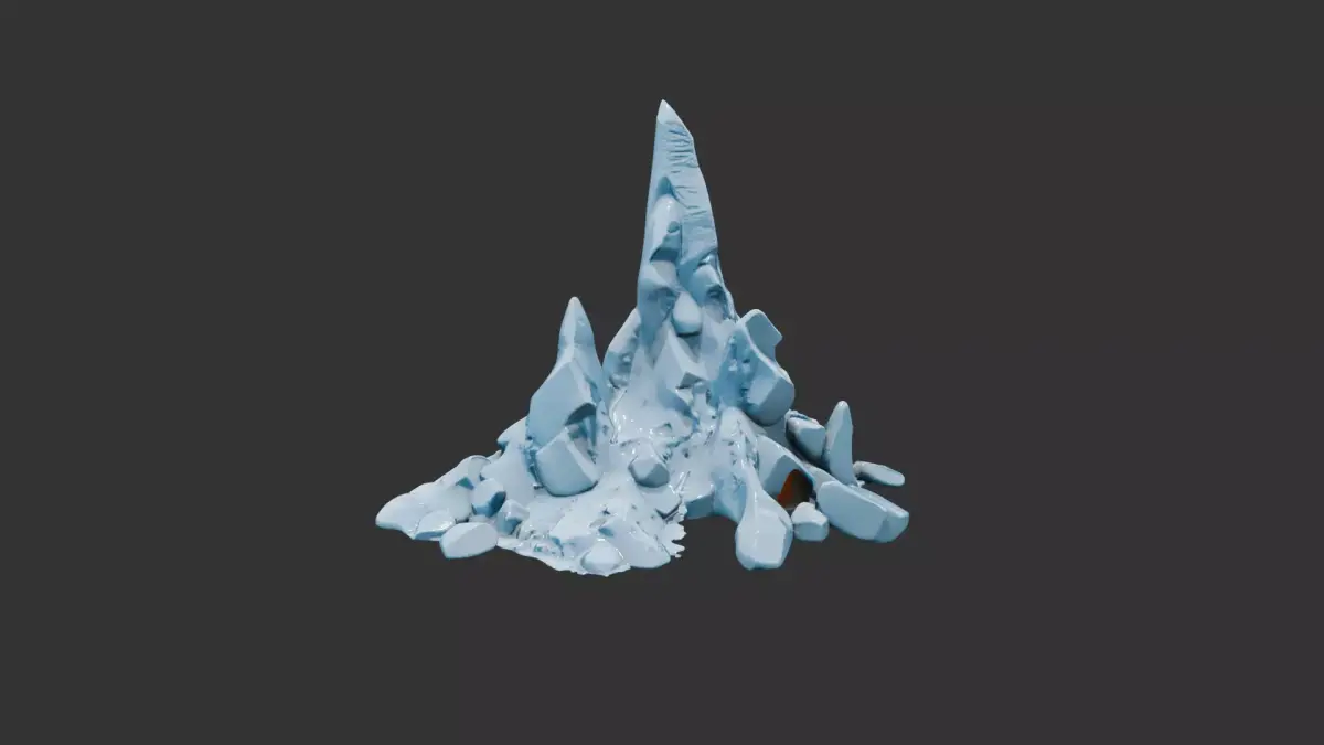 Alien Planet Rock Formation Low-poly 3D model