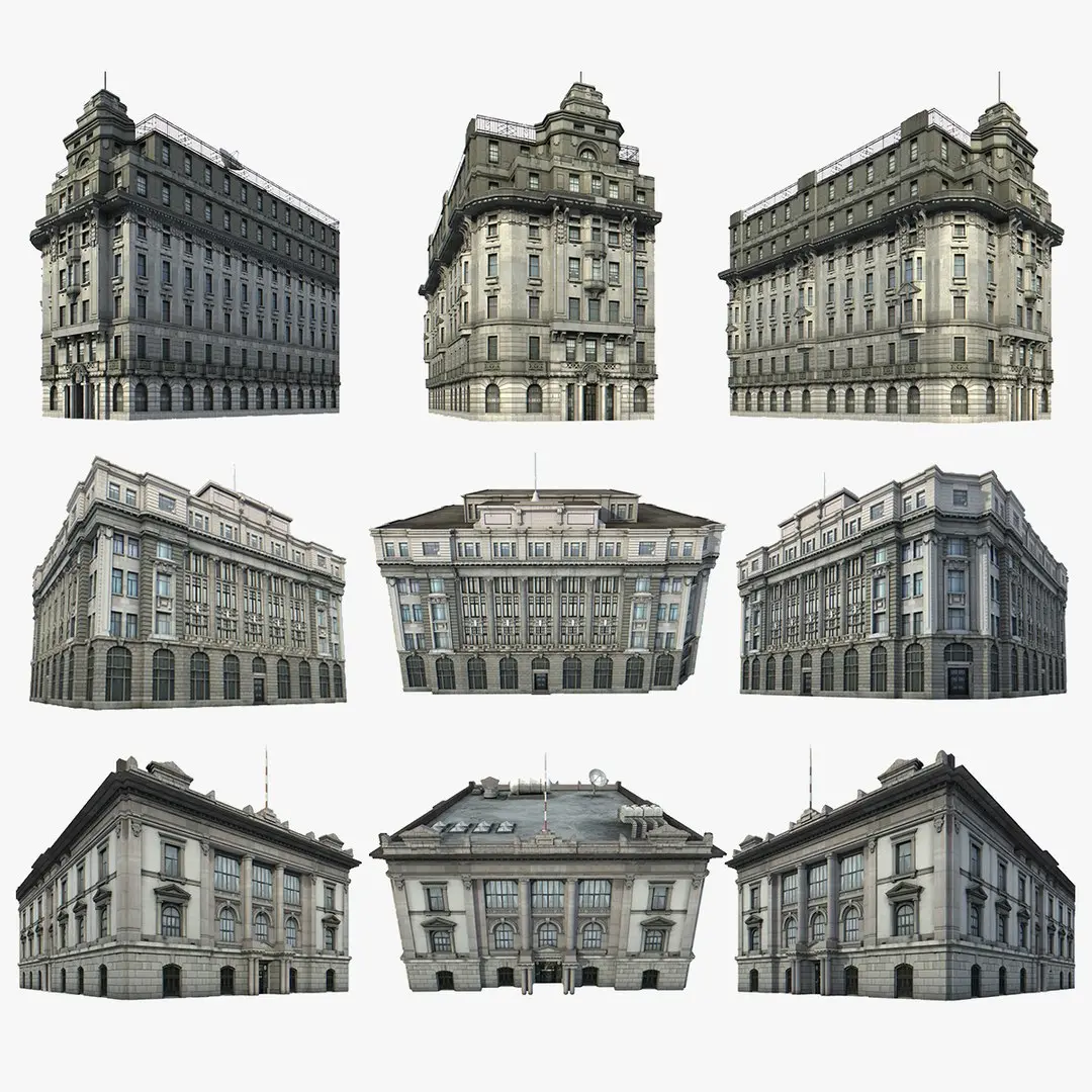 Old Shanghai Architecture Collection 3D model