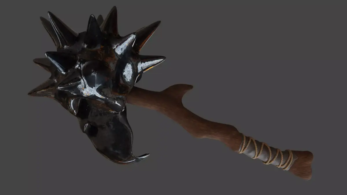 3D Bird Skull Mace model Low-poly 3D model