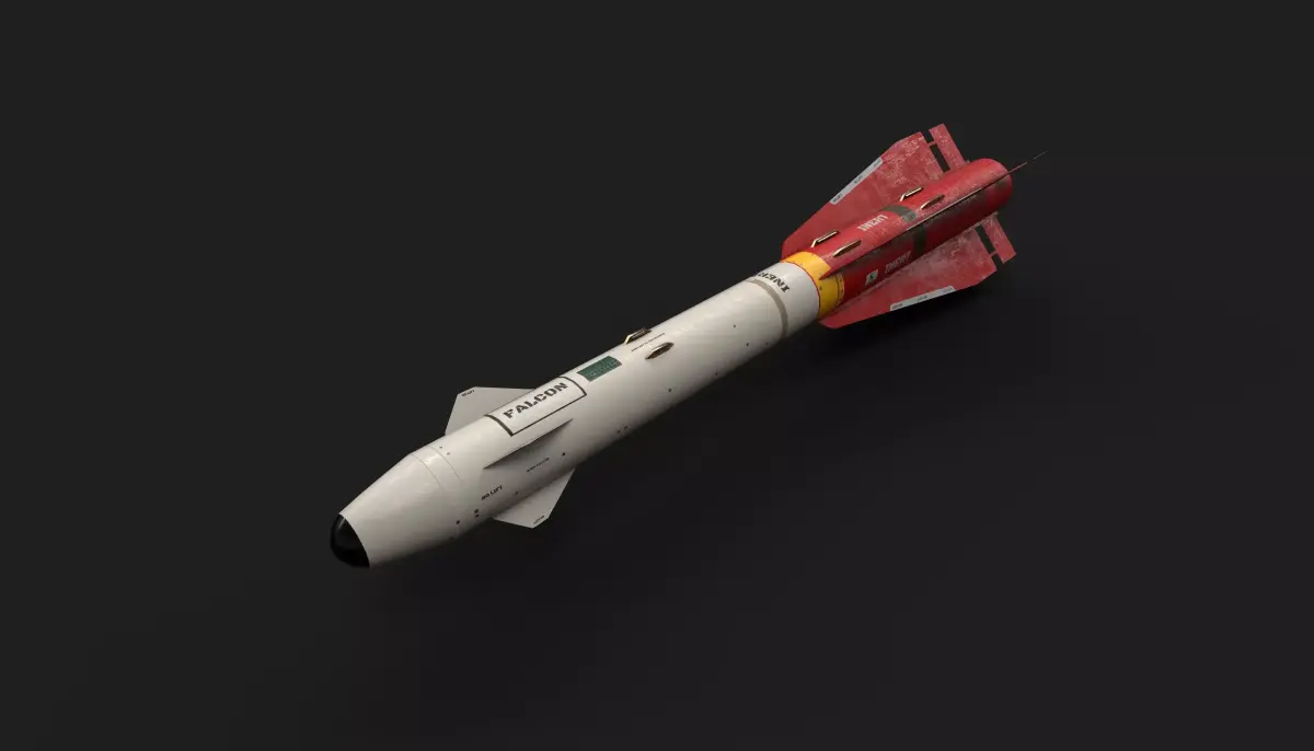 aim4 falcon air to air missile Low-poly 3D model