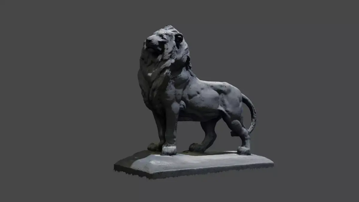 THE LION STATUE SCULPTED 3D model