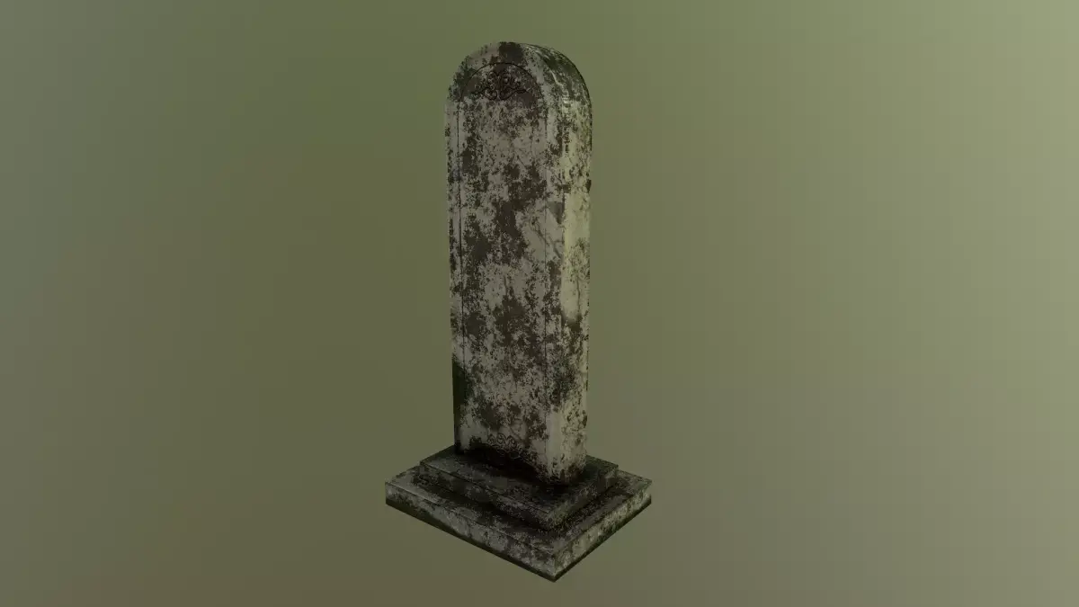 Tombstone Lowpoly Game ready gravestone Low-poly 3D model
