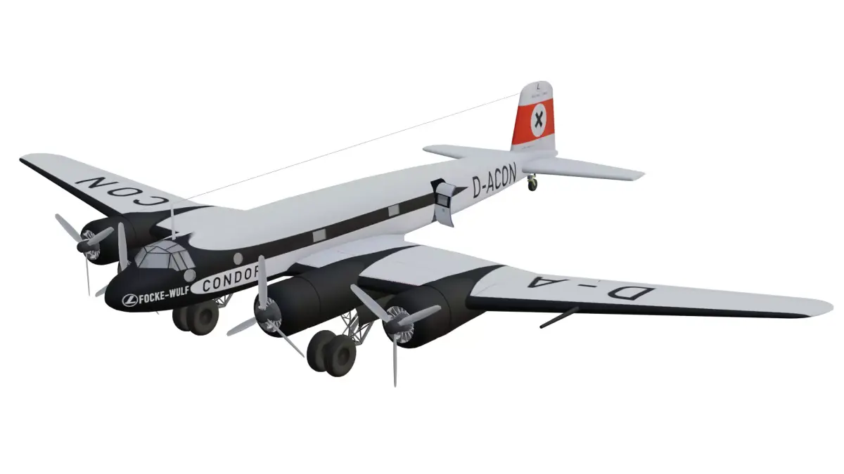 Focke-Wulf Fw 200 Condor Low-poly 3D model