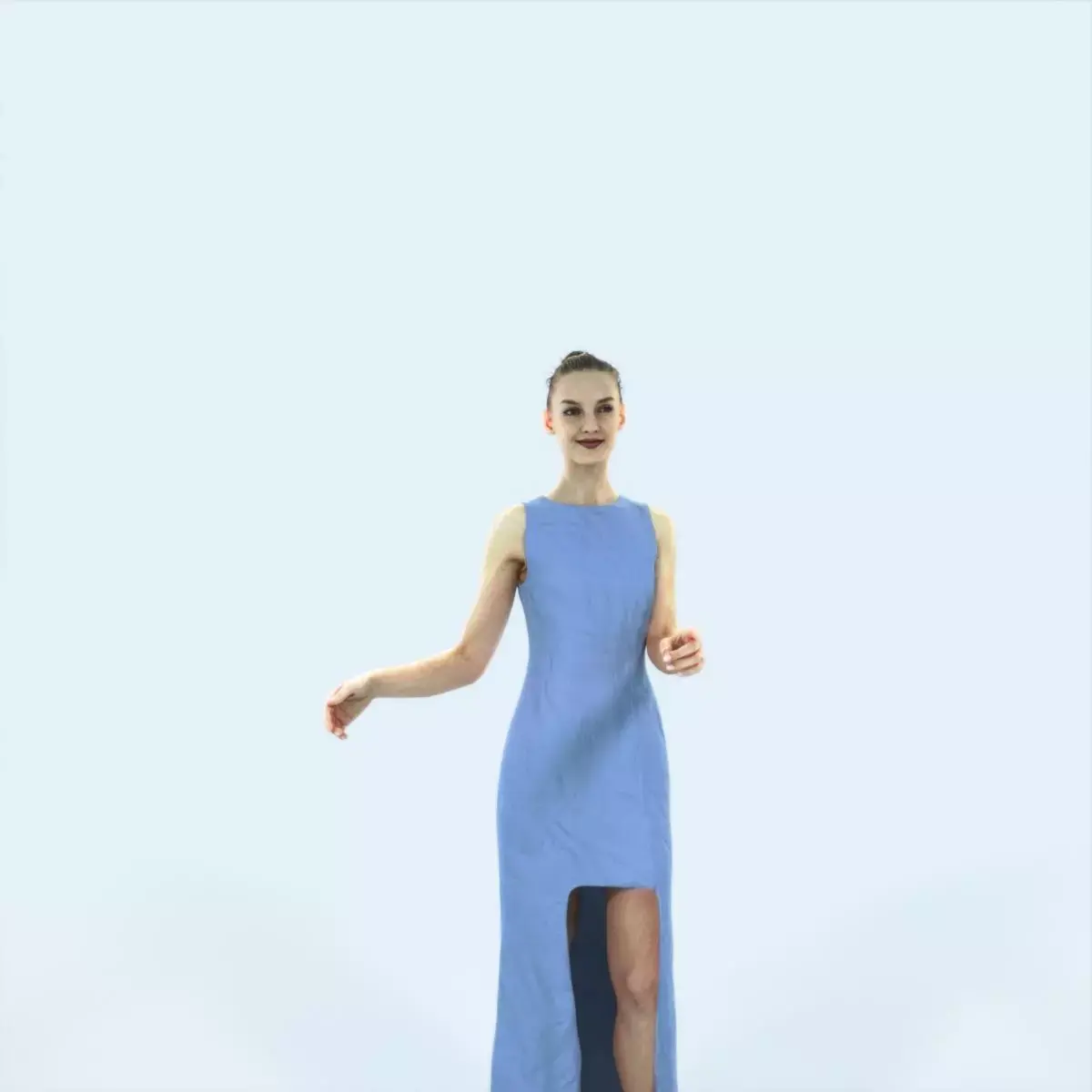 Beauty 08E pointing Couple Pointing Event Elegant Woman Low-poly 3D model