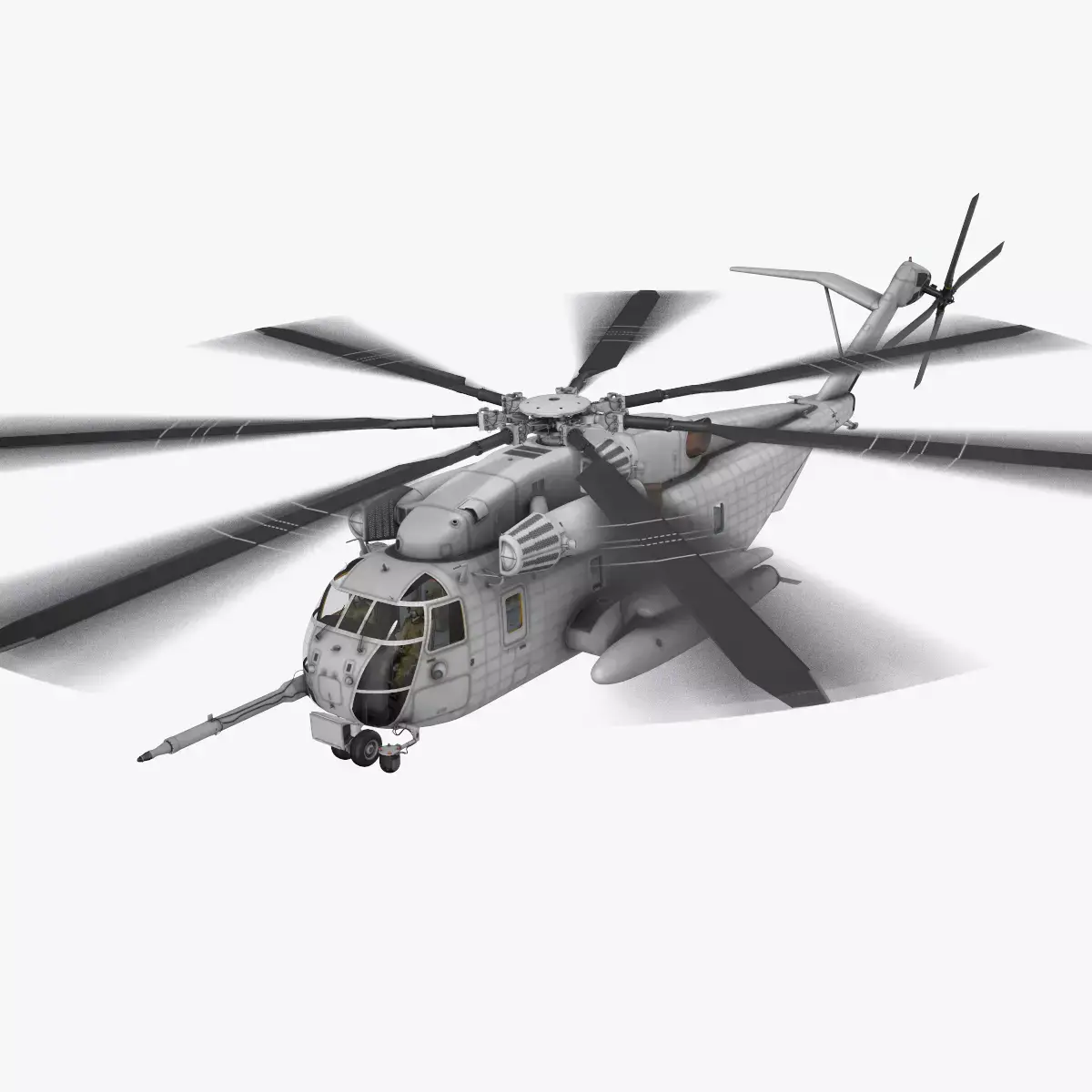 CH-53E Super Stallion Blank Complex Animation Low-poly 3D model