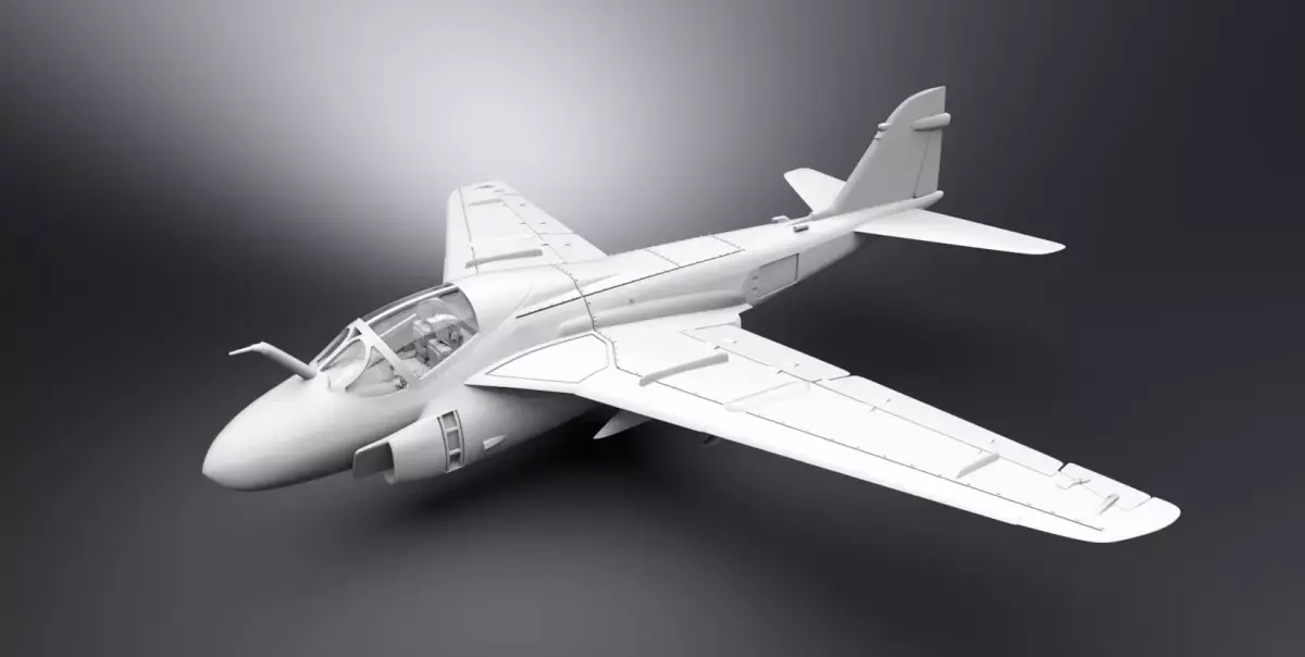 Grumman A6 Intruder scale model   3D print model