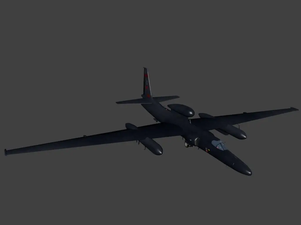 Lockheed U 2 Low-poly 3D model