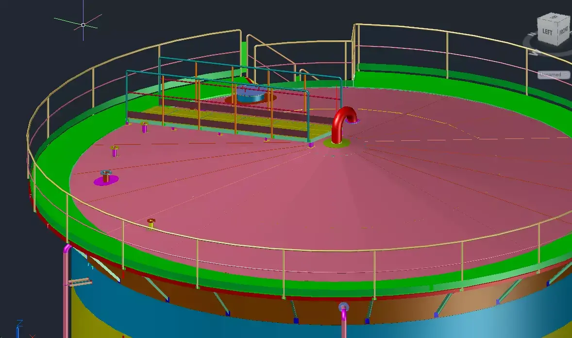 Fuel Storage Tank 1000m3 3D CAD Model 3D model