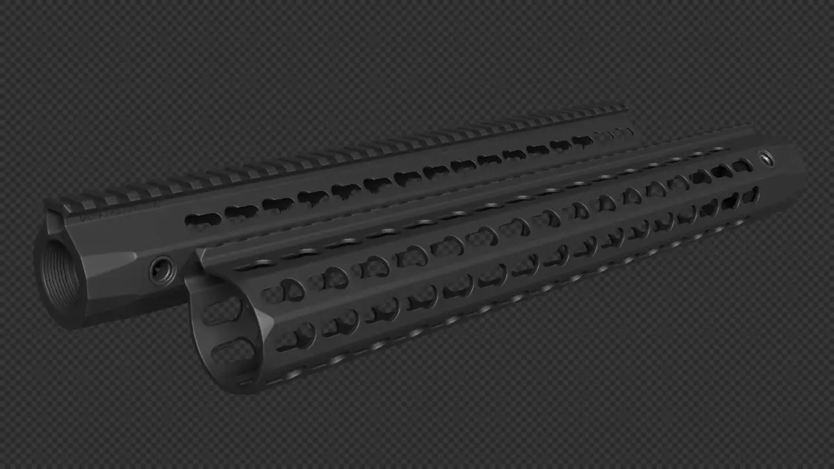 AR-15 KAC URX4 145Inch KeyMod Handguard Low-poly 3D model