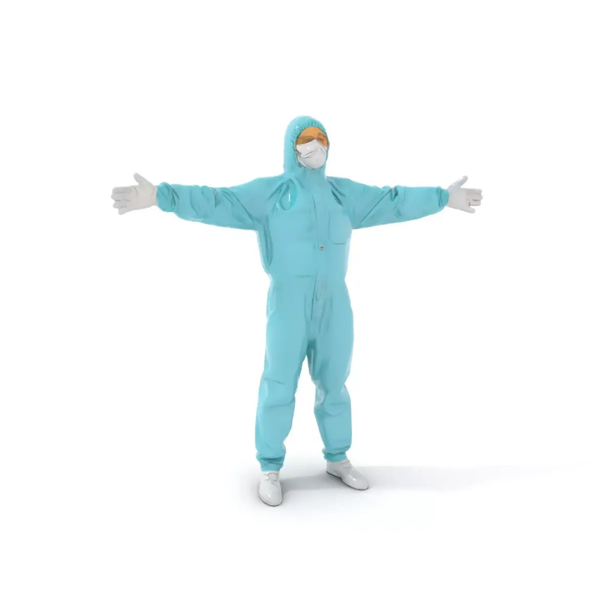 Teal Hazmat Suit model pack Low-poly 3D model