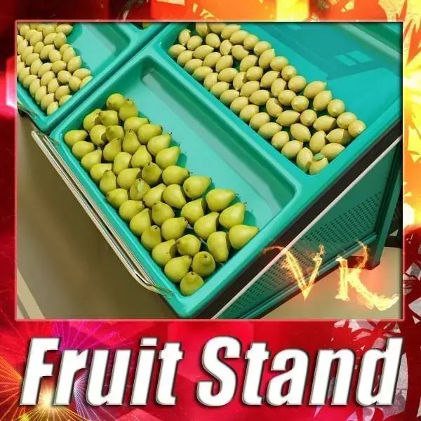 Fruit Stand Smoothable 3D model