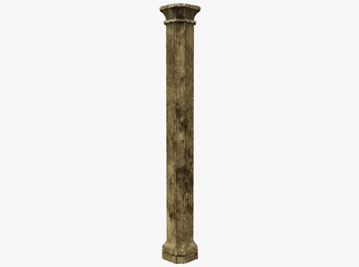 Column wooden Low-poly 3D model buy