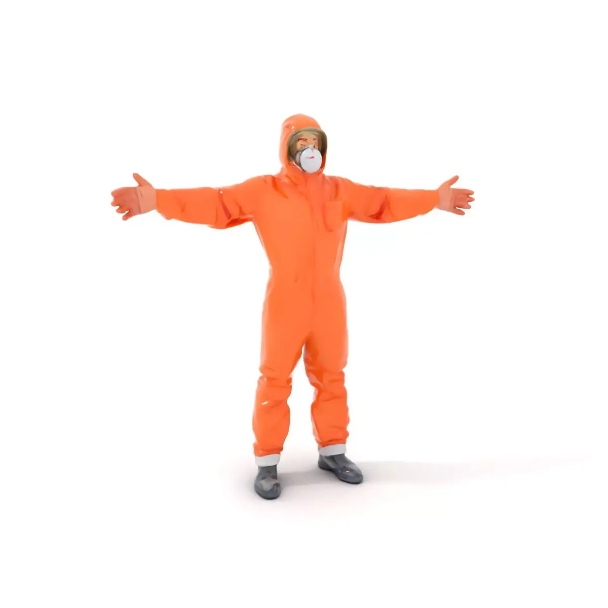 Orange Hazmat Suit model pack Low-poly 3D model
