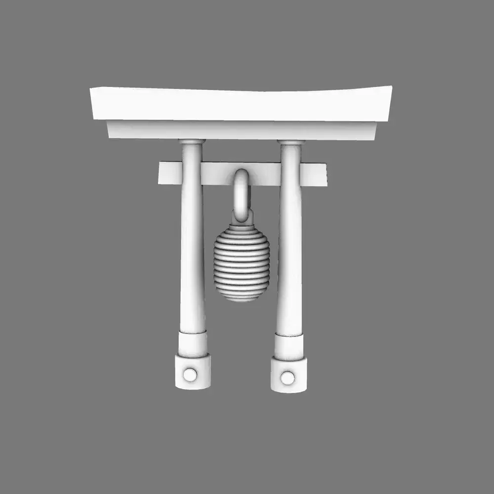 Cyber Samurai Back Pack Add On Shinto Arch C 3D print model