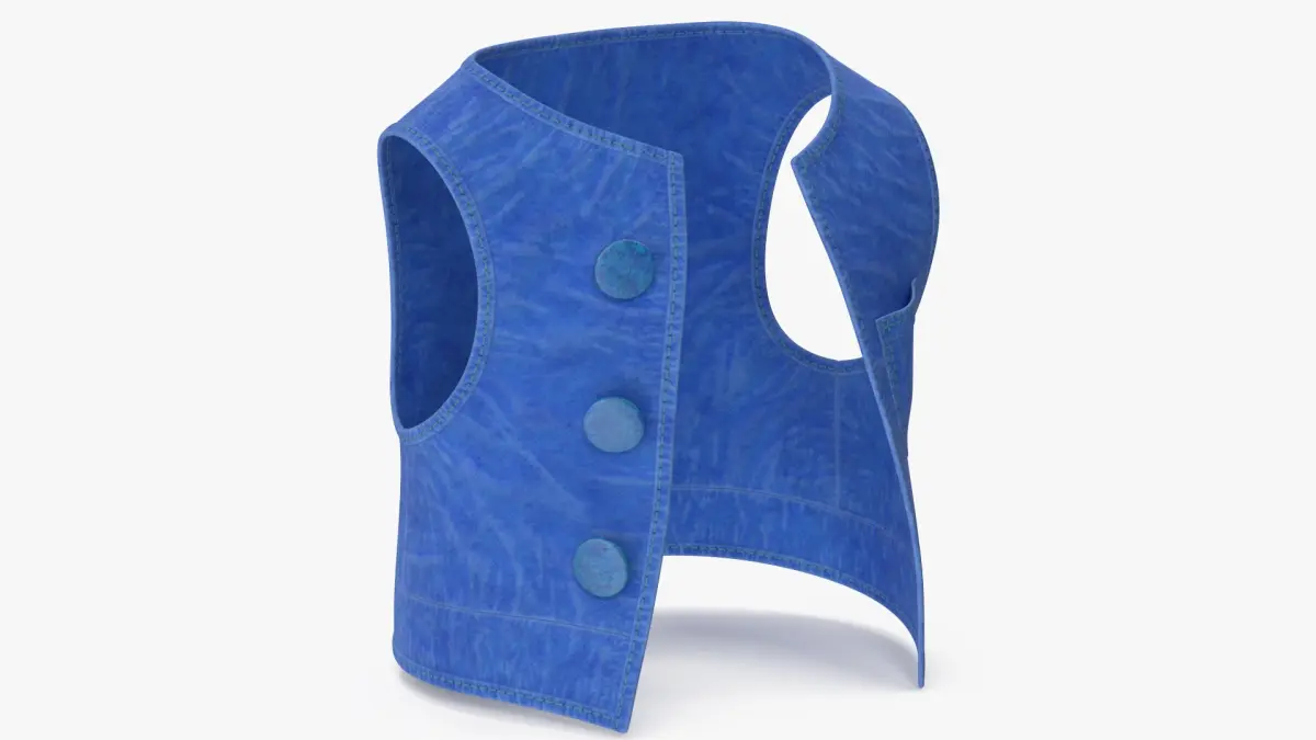 Cartoon Vest Blue 3D model