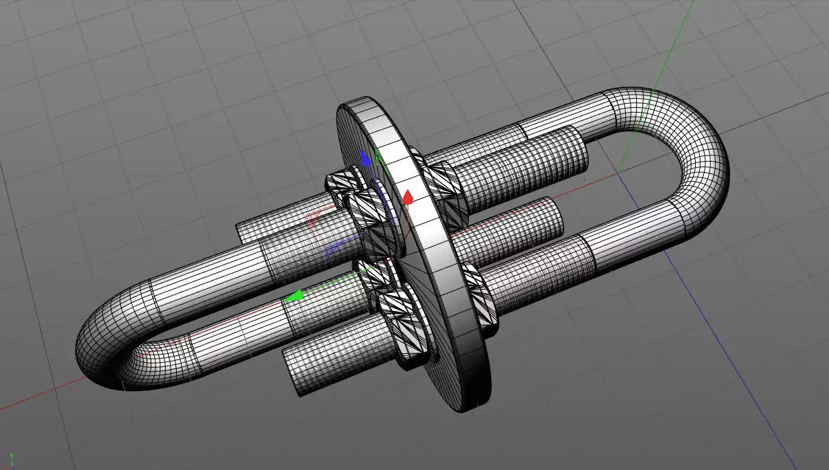 C4D dog bone chain tensioner 3D model