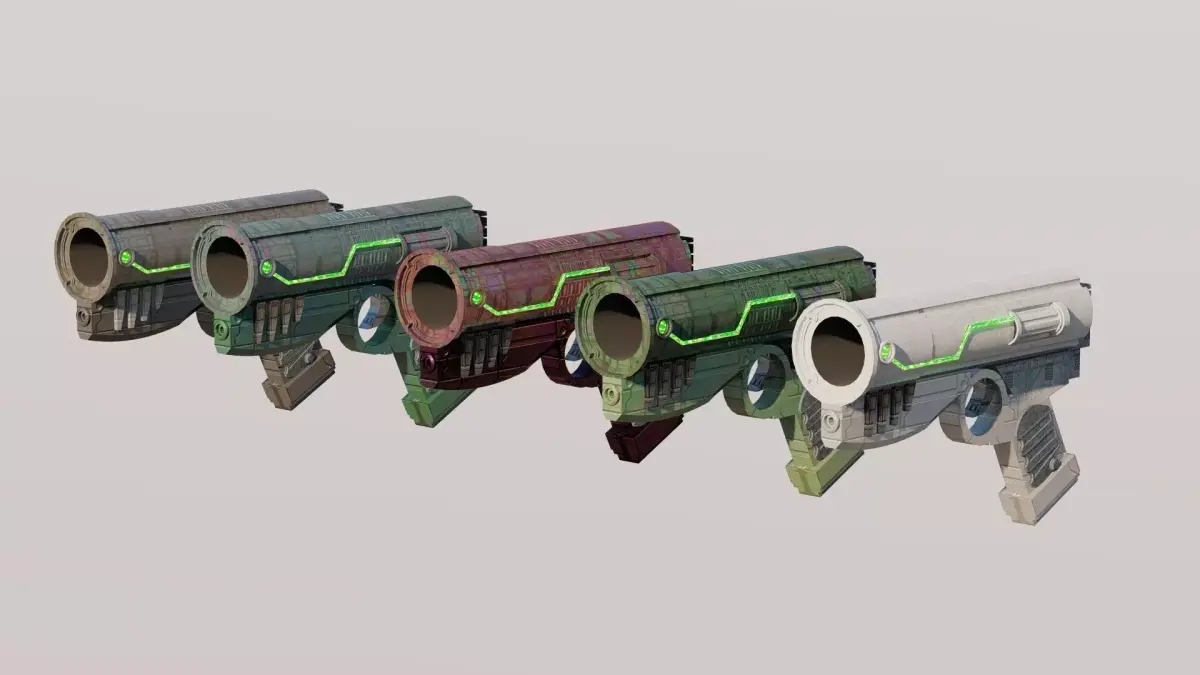 The Future of Firepower - The Sci-Fi Pistol 3D Model Low-poly 3D model