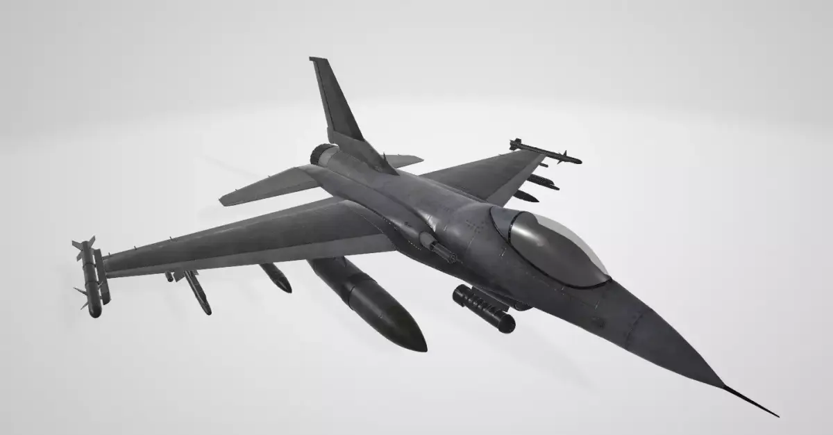 STL File - Fighter Jet - F-16 Falcon - 3D CAD Model  3D print model
