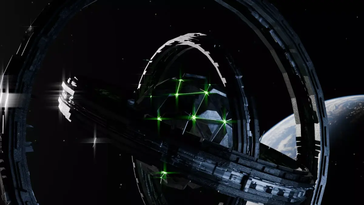 Sci fi sturcture Low-poly 3D model