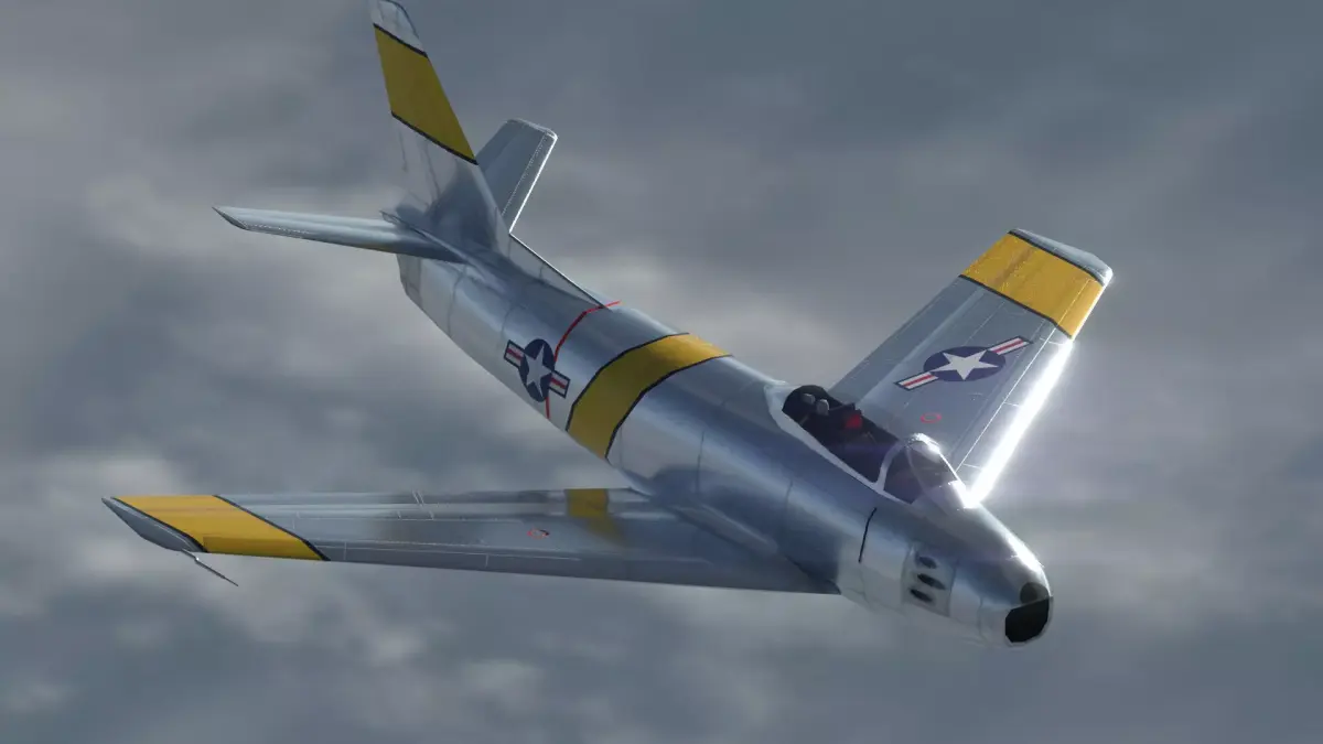 F-86 Sabre USAF Clean Low-poly 3D model