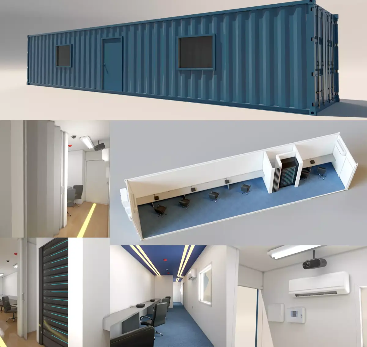 Shipping Container Office  3D model 3D model