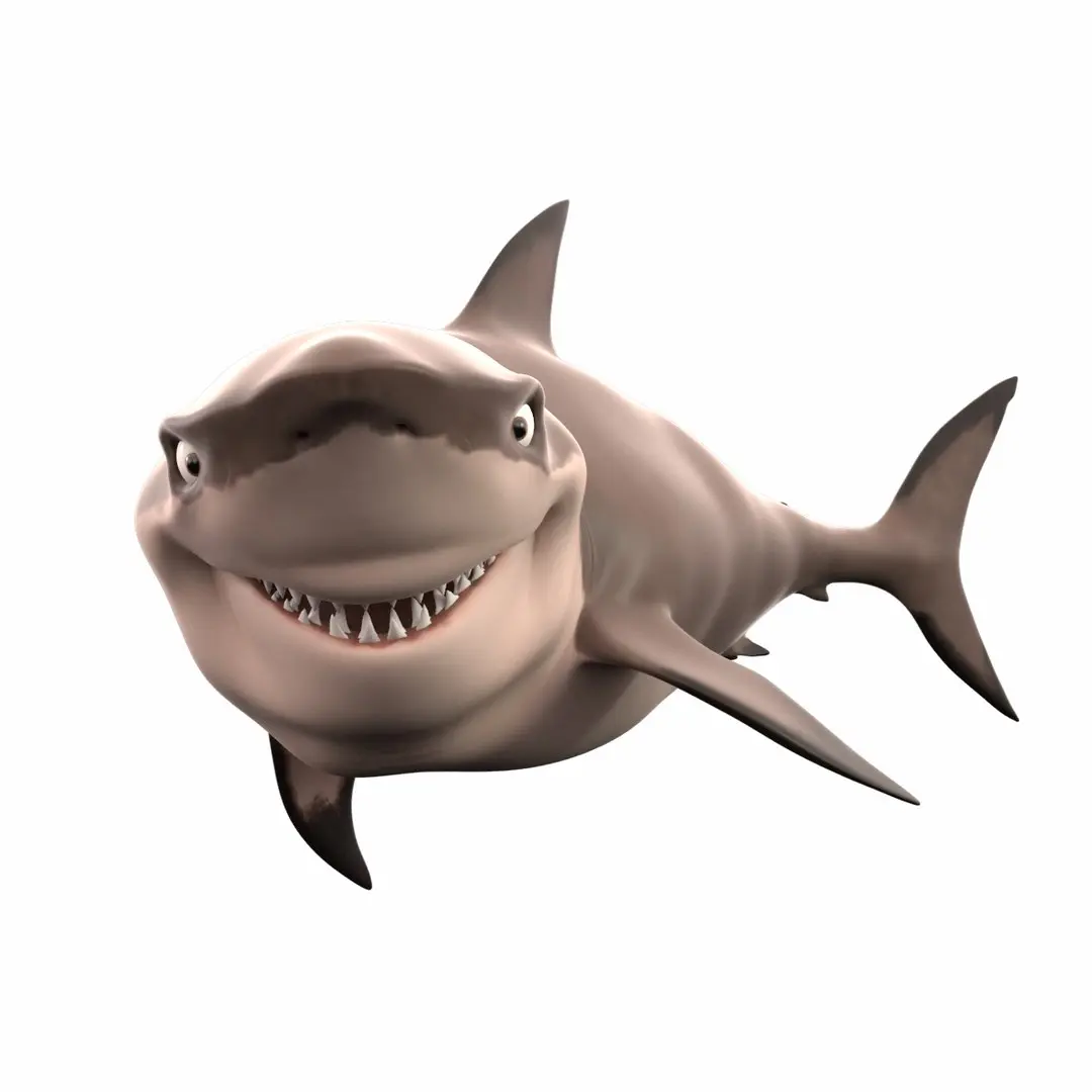 White Shark Toon 3D model