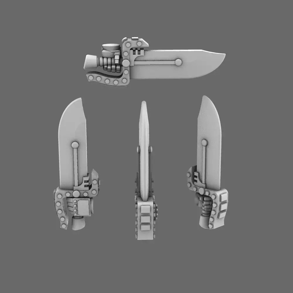Cyber Samurai Butterfly Style Electro Sword LEFT 3D print model