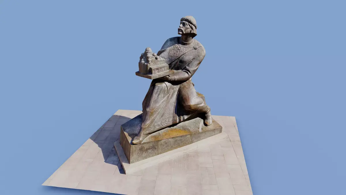 3D Monument - Yaroslav The Wise - Kyiv Ukraine - usdz gltf obj 3D model